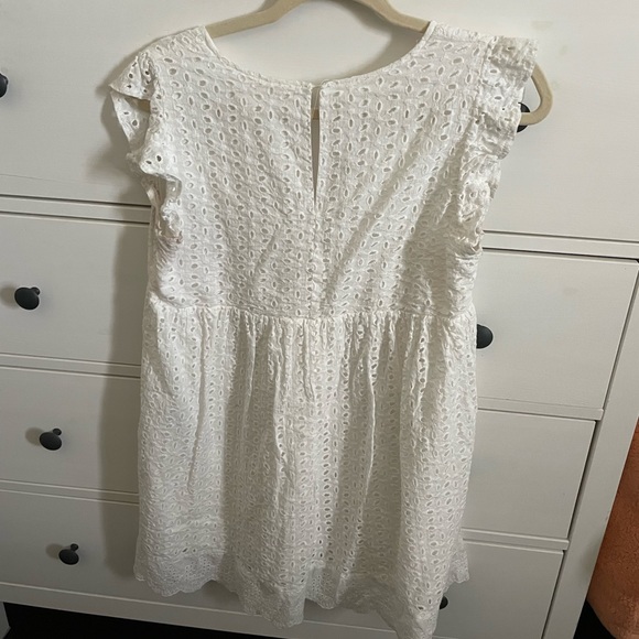 Mustard Seed White Embroidered Romper/Dress - Picture 3 of 4